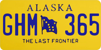 AK license plate GHM365