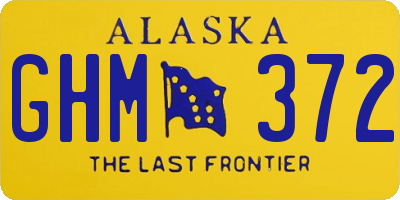 AK license plate GHM372