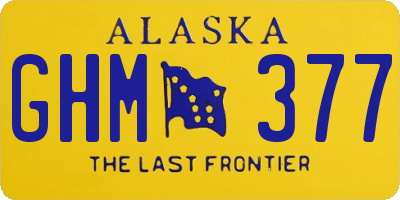 AK license plate GHM377