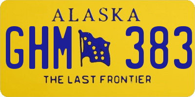 AK license plate GHM383