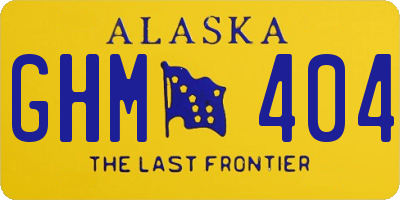 AK license plate GHM404