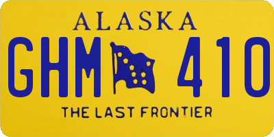 AK license plate GHM410