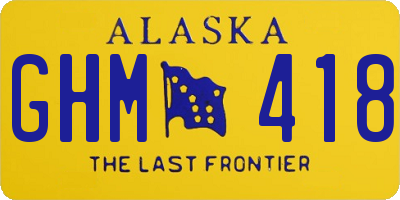 AK license plate GHM418