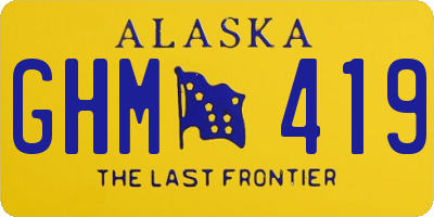 AK license plate GHM419