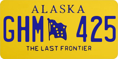 AK license plate GHM425