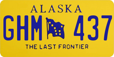 AK license plate GHM437