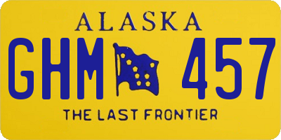 AK license plate GHM457