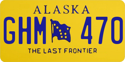 AK license plate GHM470