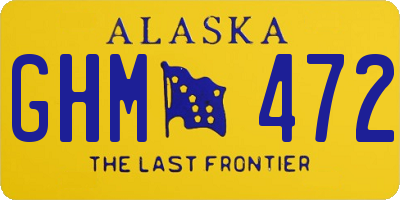 AK license plate GHM472
