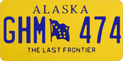 AK license plate GHM474
