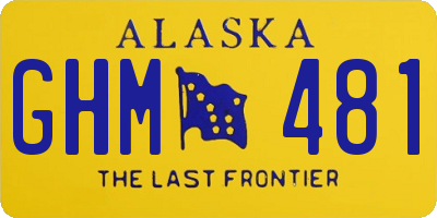 AK license plate GHM481