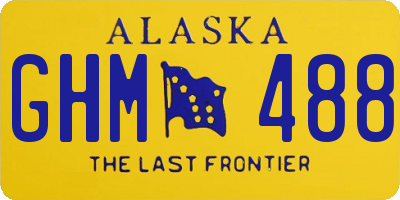 AK license plate GHM488