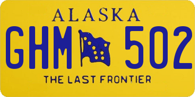 AK license plate GHM502