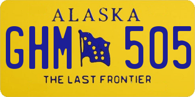 AK license plate GHM505