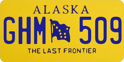 AK license plate GHM509
