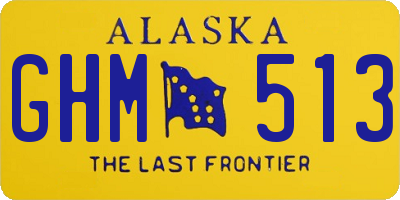 AK license plate GHM513