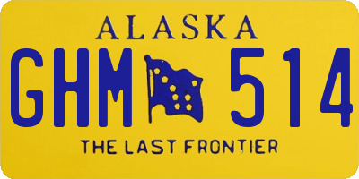 AK license plate GHM514