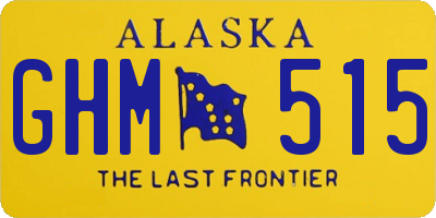 AK license plate GHM515