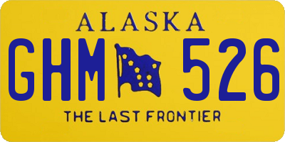 AK license plate GHM526