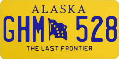AK license plate GHM528