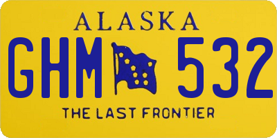 AK license plate GHM532