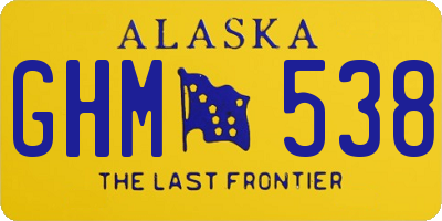 AK license plate GHM538