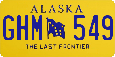 AK license plate GHM549
