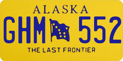 AK license plate GHM552