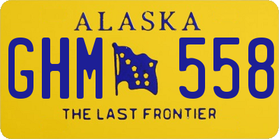 AK license plate GHM558