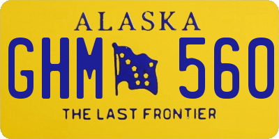 AK license plate GHM560