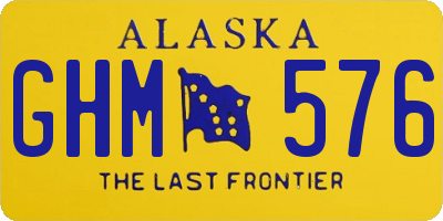AK license plate GHM576