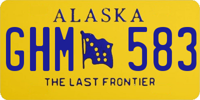 AK license plate GHM583