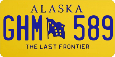 AK license plate GHM589