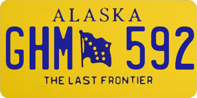 AK license plate GHM592