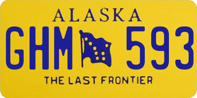 AK license plate GHM593