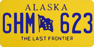 AK license plate GHM623