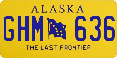 AK license plate GHM636