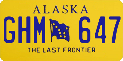 AK license plate GHM647