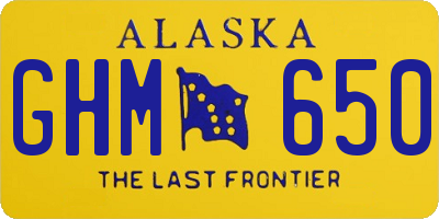 AK license plate GHM650