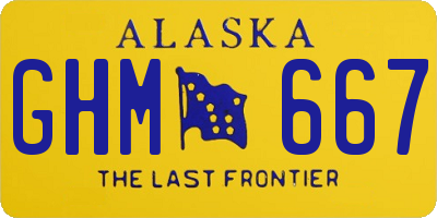 AK license plate GHM667