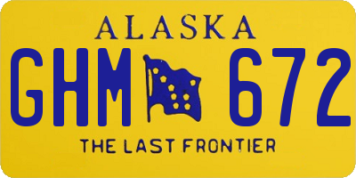 AK license plate GHM672