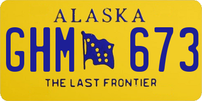 AK license plate GHM673