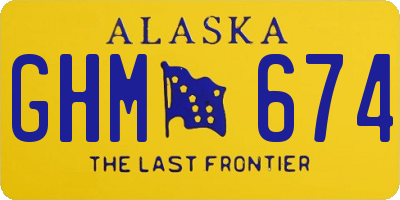 AK license plate GHM674