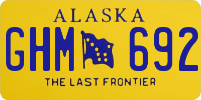 AK license plate GHM692