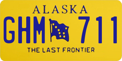 AK license plate GHM711