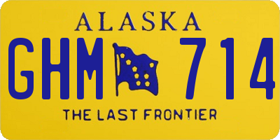 AK license plate GHM714