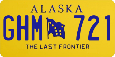 AK license plate GHM721