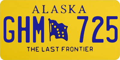 AK license plate GHM725
