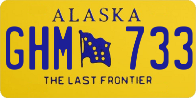 AK license plate GHM733