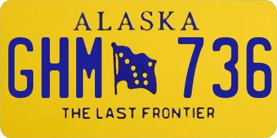 AK license plate GHM736